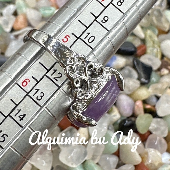 Amethyst silver Victorian gem ring - Picture 3 of 9